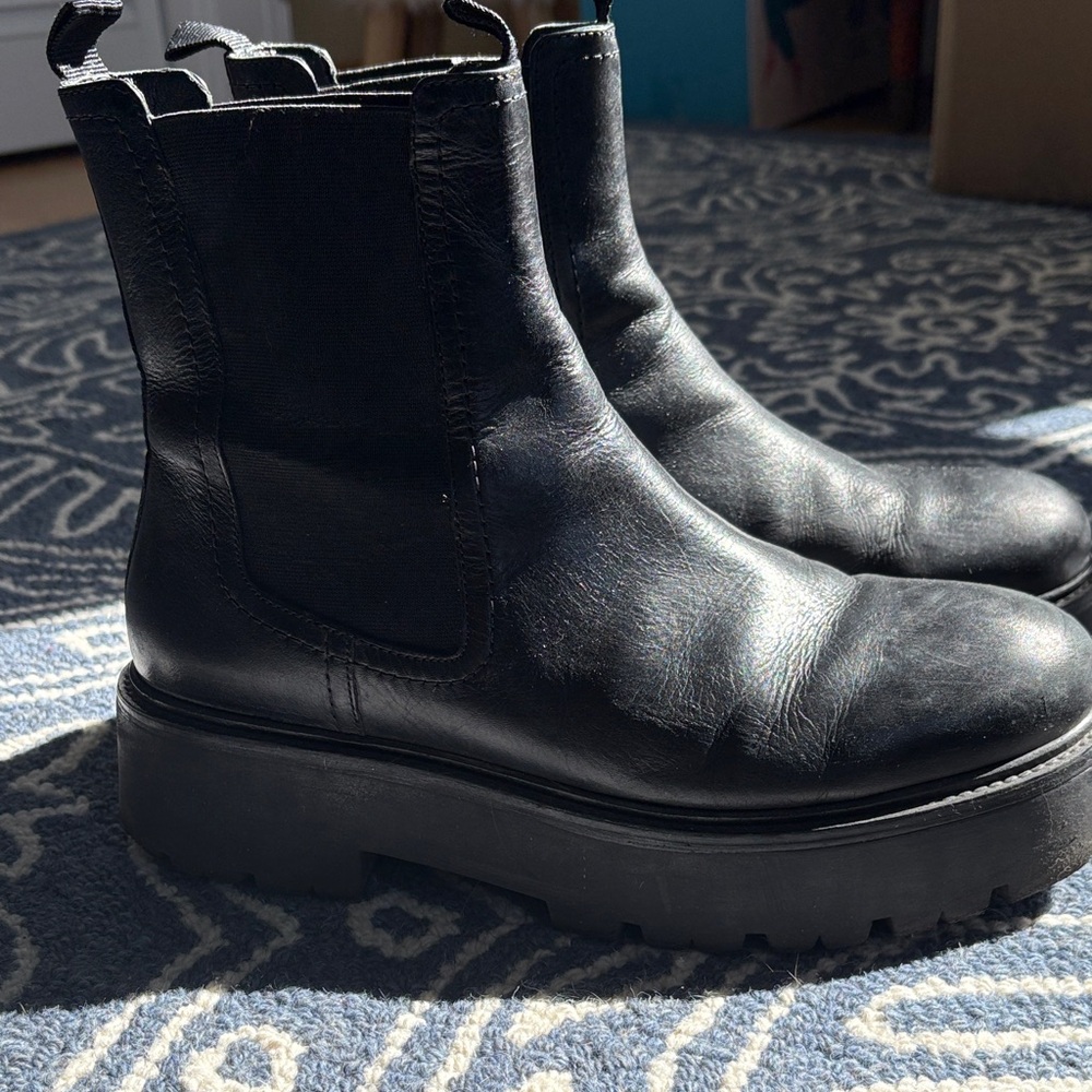 H&M Black Chunky Ankle Boots